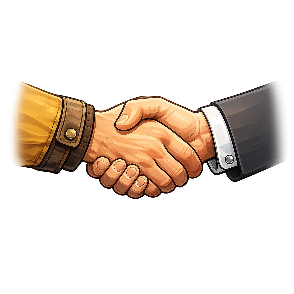 Handschlag als Symbol für Vertrauen